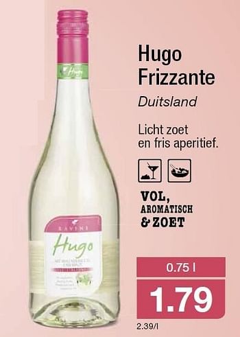 Aanbiedingen Hugo frizzante - Hugo - Geldig van 04/05/2016 tot 10/05/2016 bij Aldi