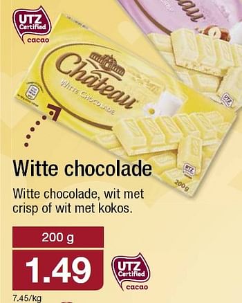 Aanbiedingen Witte chocolade - CHATEAU - Geldig van 04/05/2016 tot 10/05/2016 bij Aldi