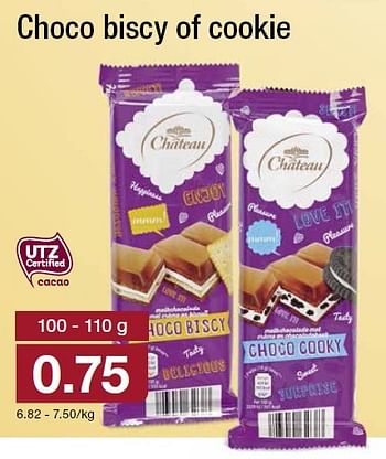 Aanbiedingen Choco biscy of cookie - CHATEAU - Geldig van 04/05/2016 tot 10/05/2016 bij Aldi