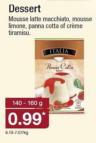 Aanbiedingen Dessert mousse latte macchiato - ITALIA  - Geldig van 04/05/2016 tot 10/05/2016 bij Aldi