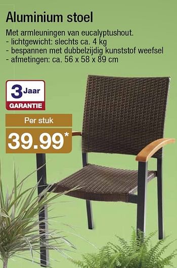 Aanbiedingen Aluminium stoel - Huismerk - Aldi - Geldig van 04/05/2016 tot 10/05/2016 bij Aldi