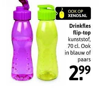 Aanbiedingen Drinkfles flip-top - Huismerk - Xenos - Geldig van 30/04/2016 tot 13/05/2016 bij Xenos
