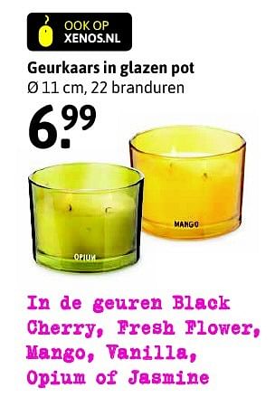 Aanbiedingen Geurkaars in glazen pot - Huismerk - Xenos - Geldig van 30/04/2016 tot 13/05/2016 bij Xenos