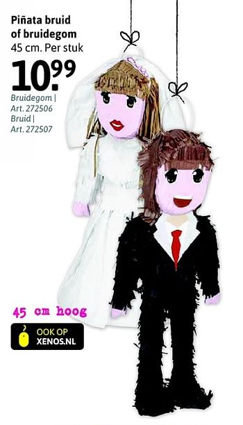 Aanbiedingen Piñata bruid of bruidegom - Huismerk - Xenos - Geldig van 30/04/2016 tot 13/05/2016 bij Xenos
