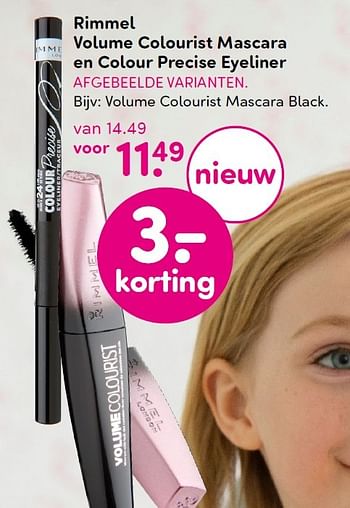 Aanbiedingen Volume colourist mascara black - Rimmel - Geldig van 02/05/2016 tot 13/05/2016 bij da
