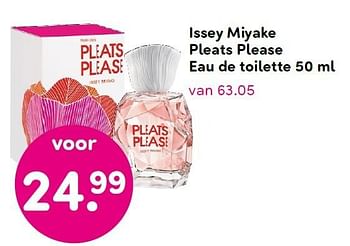 Aanbiedingen Issey miyake pleats please eau de toilette - Issey Miyake - Geldig van 02/05/2016 tot 13/05/2016 bij da