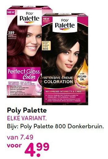 Aanbiedingen Poly palette 800 donkerbruin - Poly palette - Geldig van 02/05/2016 tot 13/05/2016 bij da