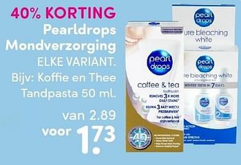 Aanbiedingen Pearldrops mondverzorging - Pearl Drops - Geldig van 02/05/2016 tot 13/05/2016 bij da