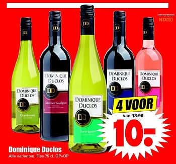 Aanbiedingen Dominique duclos - Witte wijnen - Geldig van 08/05/2016 tot 14/05/2016 bij Lekker Doen