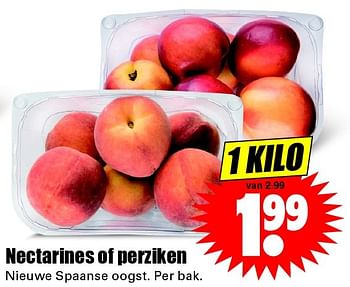 Aanbiedingen Nectarines of perziken - Huismerk - Dirk - Geldig van 08/05/2016 tot 14/05/2016 bij Lekker Doen