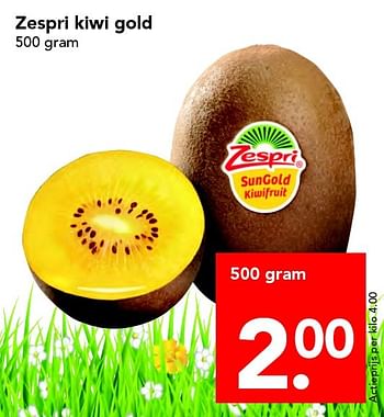 Aanbiedingen Zespri kiwi gold - Zespri - Geldig van 08/05/2016 tot 14/05/2016 bij Deen Supermarkten