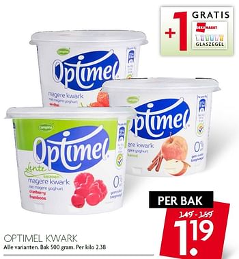 Aanbiedingen Optimel kwark - Campina - Geldig van 08/05/2016 tot 14/05/2016 bij Deka Markt