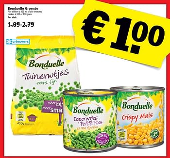Aanbiedingen Bonduelle groente - Bonduelle - Geldig van 08/05/2016 tot 14/05/2016 bij Plus