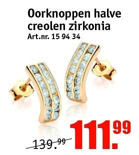 Aanbiedingen Oorknoppen halve creolen zirkonia - Lucardi Juwelen - Geldig van 02/05/2016 tot 15/05/2016 bij Kijkshop