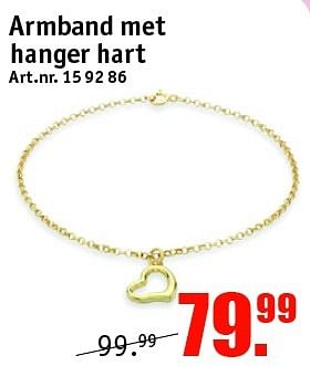 Aanbiedingen Armband met hanger hart - Lucardi Juwelen - Geldig van 02/05/2016 tot 15/05/2016 bij Kijkshop