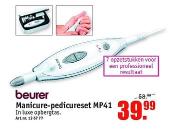 Aanbiedingen Beurer manicure-pedicureset mp41 - Beurer - Geldig van 02/05/2016 tot 15/05/2016 bij Kijkshop