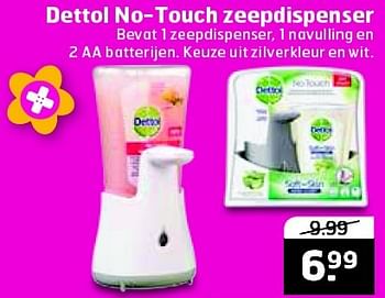 Aanbiedingen Dettol no-touch zeepdispenser - Dettol - Geldig van 03/05/2016 tot 15/05/2016 bij Trekpleister