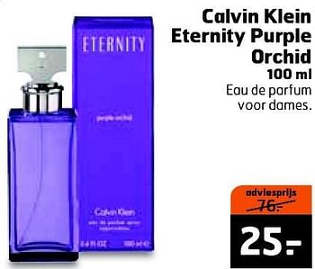 Aanbiedingen Calvin klein eternity purple orchid - Calvin Klein - Geldig van 03/05/2016 tot 15/05/2016 bij Trekpleister