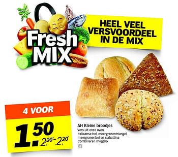 Aanbiedingen Ah kleine broodjes - Huismerk - Albert Heijn - Geldig van 09/05/2016 tot 15/05/2016 bij Albert Heijn