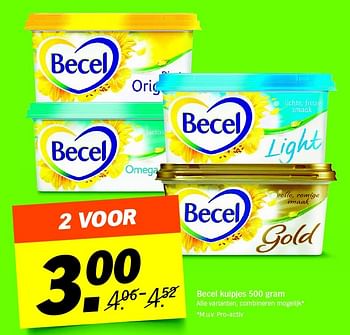 Aanbiedingen Becel kuipjes - Becel - Geldig van 09/05/2016 tot 15/05/2016 bij Albert Heijn