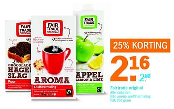 Aanbiedingen Fairtrade original - Fair Trade - Geldig van 09/05/2016 tot 15/05/2016 bij Albert Heijn