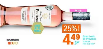 Aanbiedingen Saint louis de provence - Rosé wijnen - Geldig van 09/05/2016 tot 15/05/2016 bij Albert Heijn
