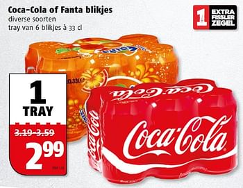 Aanbiedingen Coca-cola of fanta blikjes - Coca Cola - Geldig van 09/05/2016 tot 15/05/2016 bij Poiesz