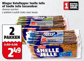 Aanbiedingen Wieger ketellapper snelle jelle of snelle jelle tussendoor - Wieger Ketellapper - Geldig van 09/05/2016 tot 15/05/2016 bij Poiesz