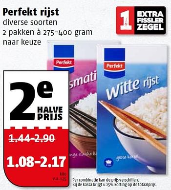 Aanbiedingen Perfekt rijst - Perfekt - Geldig van 09/05/2016 tot 15/05/2016 bij Poiesz