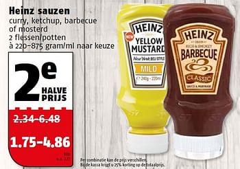 Aanbiedingen Heinz sauzen - Heinz - Geldig van 09/05/2016 tot 15/05/2016 bij Poiesz