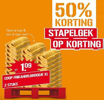 Aanbiedingen Coop frikandelbroodje xl - Huismerk - Coop - Geldig van 09/05/2016 tot 15/05/2016 bij Coop