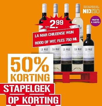 Aanbiedingen La mar chileense wijn rood of wit - Rode wijnen - Geldig van 09/05/2016 tot 15/05/2016 bij Coop