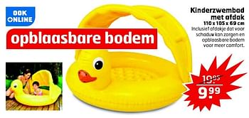Aanbiedingen Kinderzwembad met afdak - Huismerk - Trekpleister - Geldig van 11/05/2016 tot 15/05/2016 bij Trekpleister