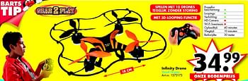 Aanbiedingen Infinity drone - Gear2Play - Geldig van 30/04/2016 tot 15/05/2016 bij Bart Smit