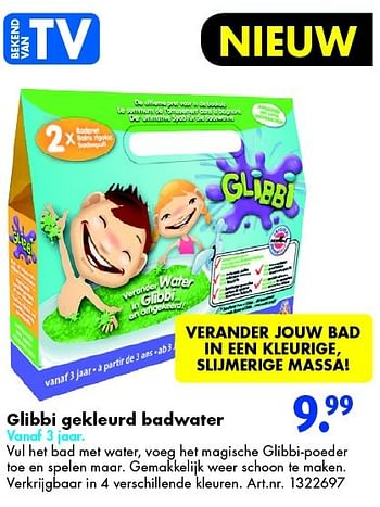Aanbiedingen Glibbi gekleurd badwater - Huismerk - Bart Smit - Geldig van 30/04/2016 tot 15/05/2016 bij Bart Smit