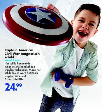 Aanbiedingen Captain america: civil war magnetisch schild - Marvel - Geldig van 30/04/2016 tot 15/05/2016 bij Bart Smit