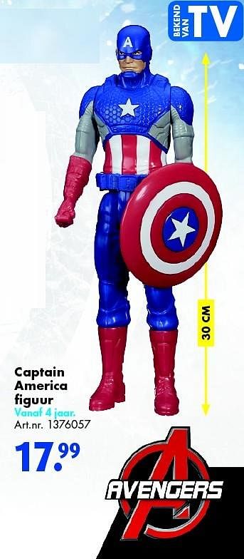 Aanbiedingen Captain america figuur - Marvel - Geldig van 30/04/2016 tot 15/05/2016 bij Bart Smit