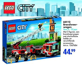 Aanbiedingen 60112 brandweerwagen - Lego - Geldig van 30/04/2016 tot 15/05/2016 bij Bart Smit