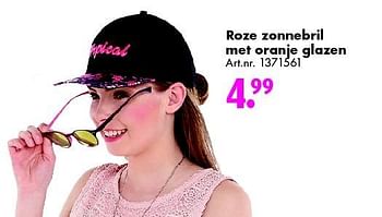 Aanbiedingen Roze zonnebril met oranje glazen - 4 Trendy Girlz - Geldig van 30/04/2016 tot 15/05/2016 bij Bart Smit