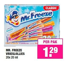 Aanbiedingen Mr freeze vrieslollies - Mr. Freeze - Geldig van 09/05/2016 tot 22/05/2016 bij Big Bazar