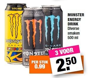 Aanbiedingen Monster energy drink - Monster - Geldig van 09/05/2016 tot 22/05/2016 bij Big Bazar