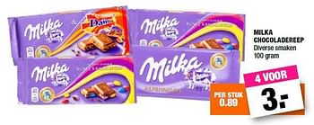 Aanbiedingen Milka chocoladereep - Milka - Geldig van 09/05/2016 tot 22/05/2016 bij Big Bazar