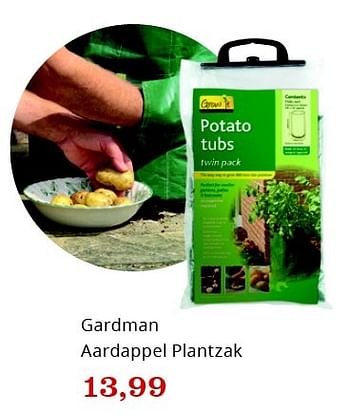Aanbiedingen Gardman aardappel plantzak - Gardman - Geldig van 09/05/2016 tot 22/05/2016 bij Bol