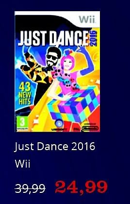 Aanbiedingen Just dance 2016 wii - Ubisoft - Geldig van 09/05/2016 tot 22/05/2016 bij Bol