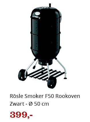 Aanbiedingen Rösle smoker f50 rookoven - Rosle - Geldig van 09/05/2016 tot 22/05/2016 bij Bol