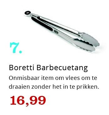 Aanbiedingen Boretti barbecuetang - Boretti - Geldig van 09/05/2016 tot 22/05/2016 bij Bol