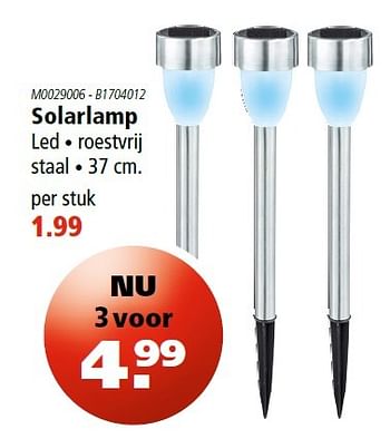 Aanbiedingen Solarlamp - Huismerk - Novy - Geldig van 05/05/2016 tot 18/05/2016 bij Novy