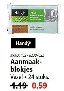 Aanbiedingen Aanmaakblokjes - Handy - Geldig van 05/05/2016 tot 18/05/2016 bij Novy