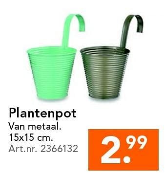 Aanbiedingen Plantenpot - Huismerk - Blokker - Geldig van 09/05/2016 tot 18/05/2016 bij Blokker