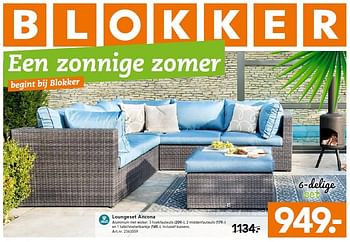 Aanbiedingen Loungeset ancona - Le Sud - Geldig van 09/05/2016 tot 18/05/2016 bij Blokker